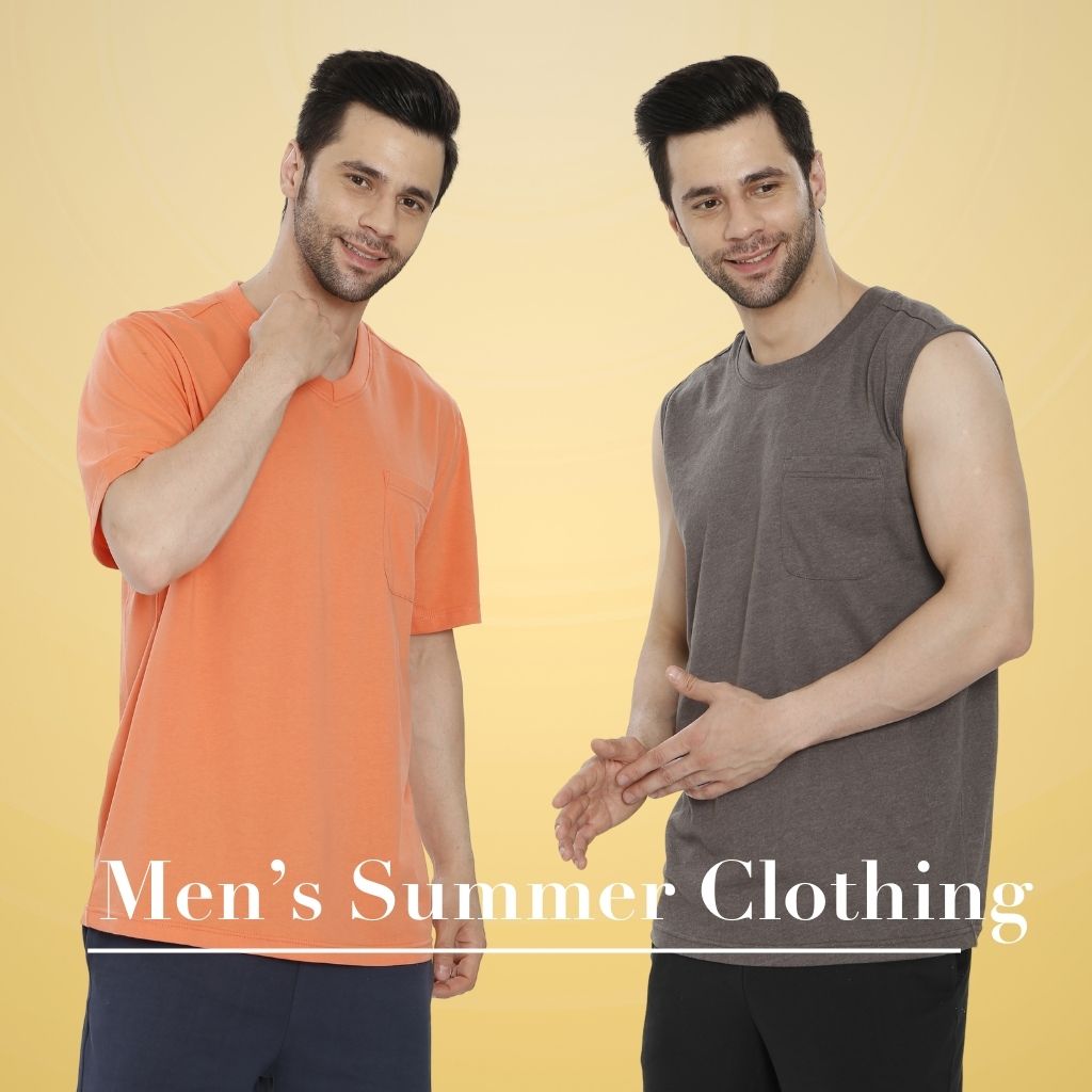 Discover cool and comfortable men's summer clothing, perfect for sunny days and warm weather.