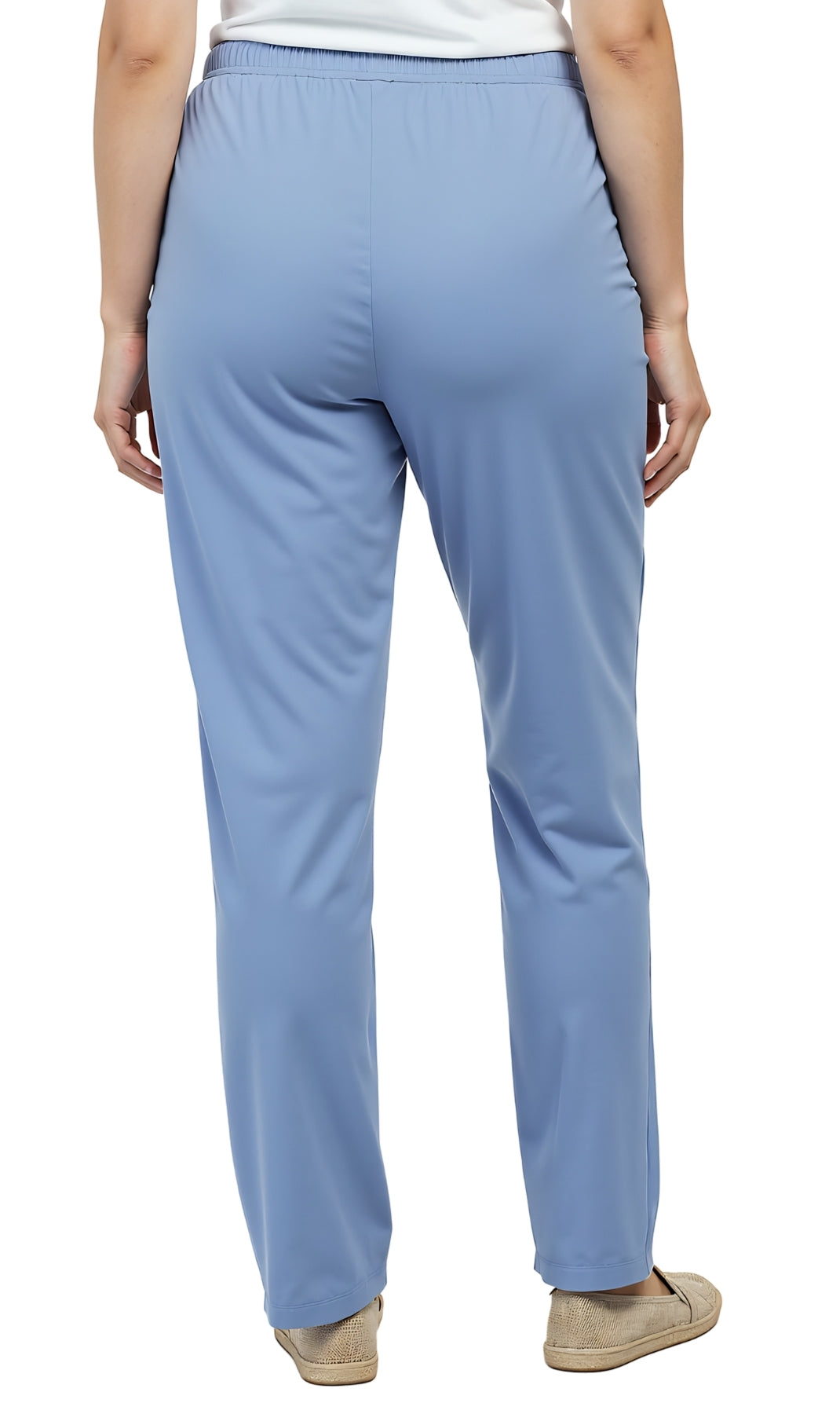 Women's Knit Pull on Pants - Cotton Blend with Flat Front waistband 34