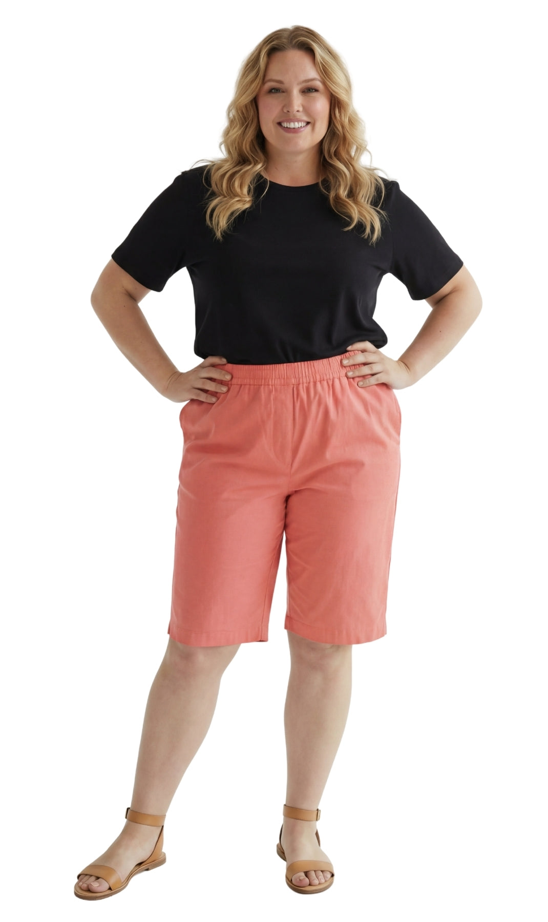 Women's Easy Pull on Bermuda Shorts in Denim and Twill 20