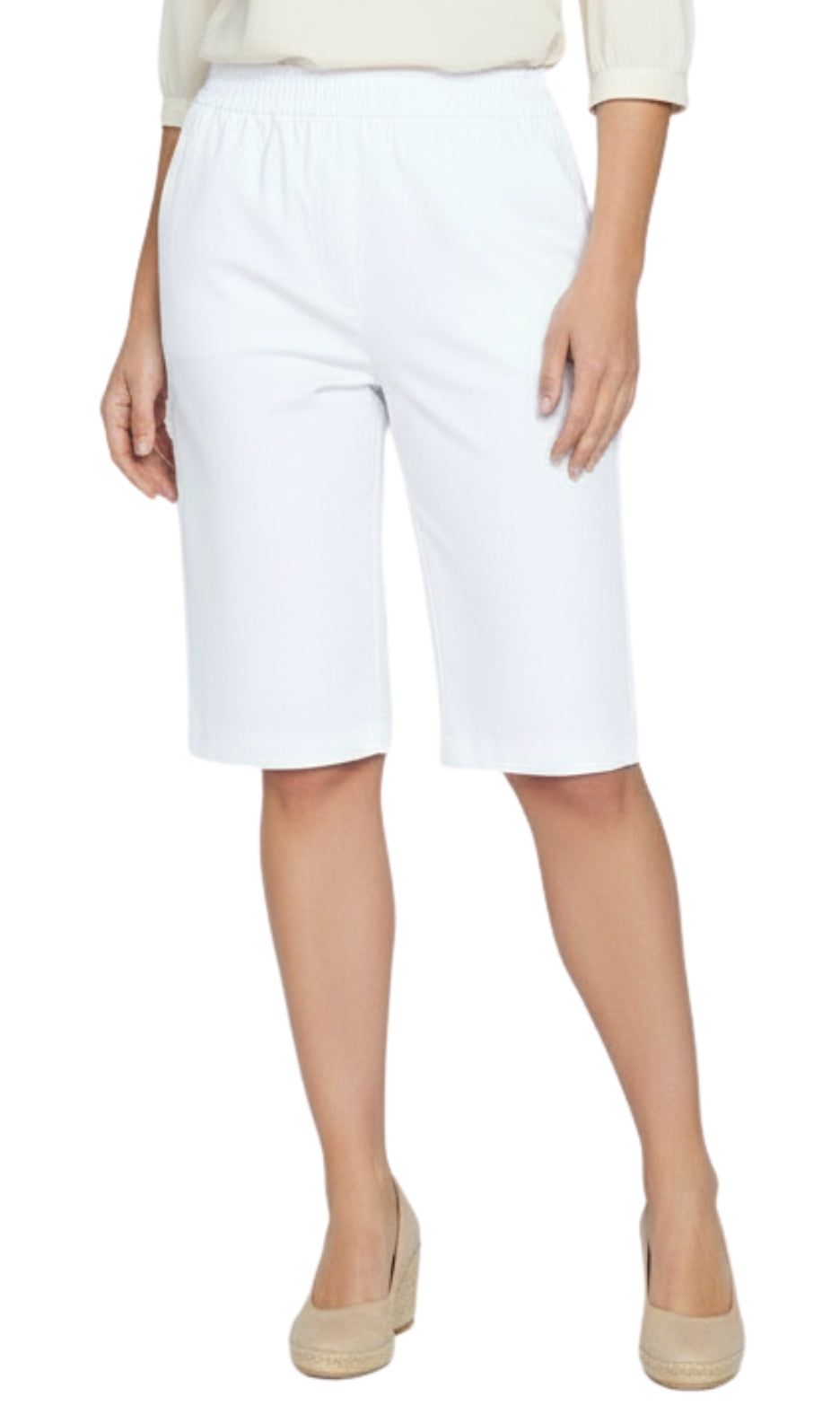 Women's Easy Pull on Bermuda Shorts in Denim and Twill 58