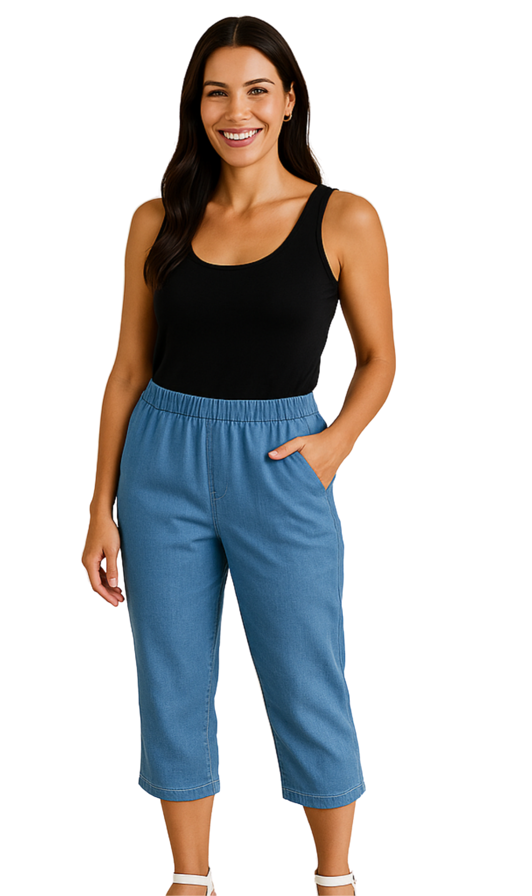 Women's Stretch Denim Capris– Lightweight Stretch 5