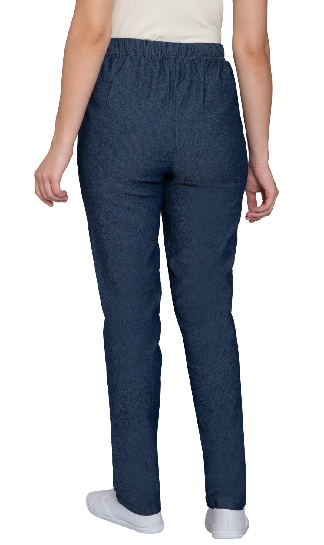 Women's Lightweight Pull-On Denim Jeans with Elastic Waist 5