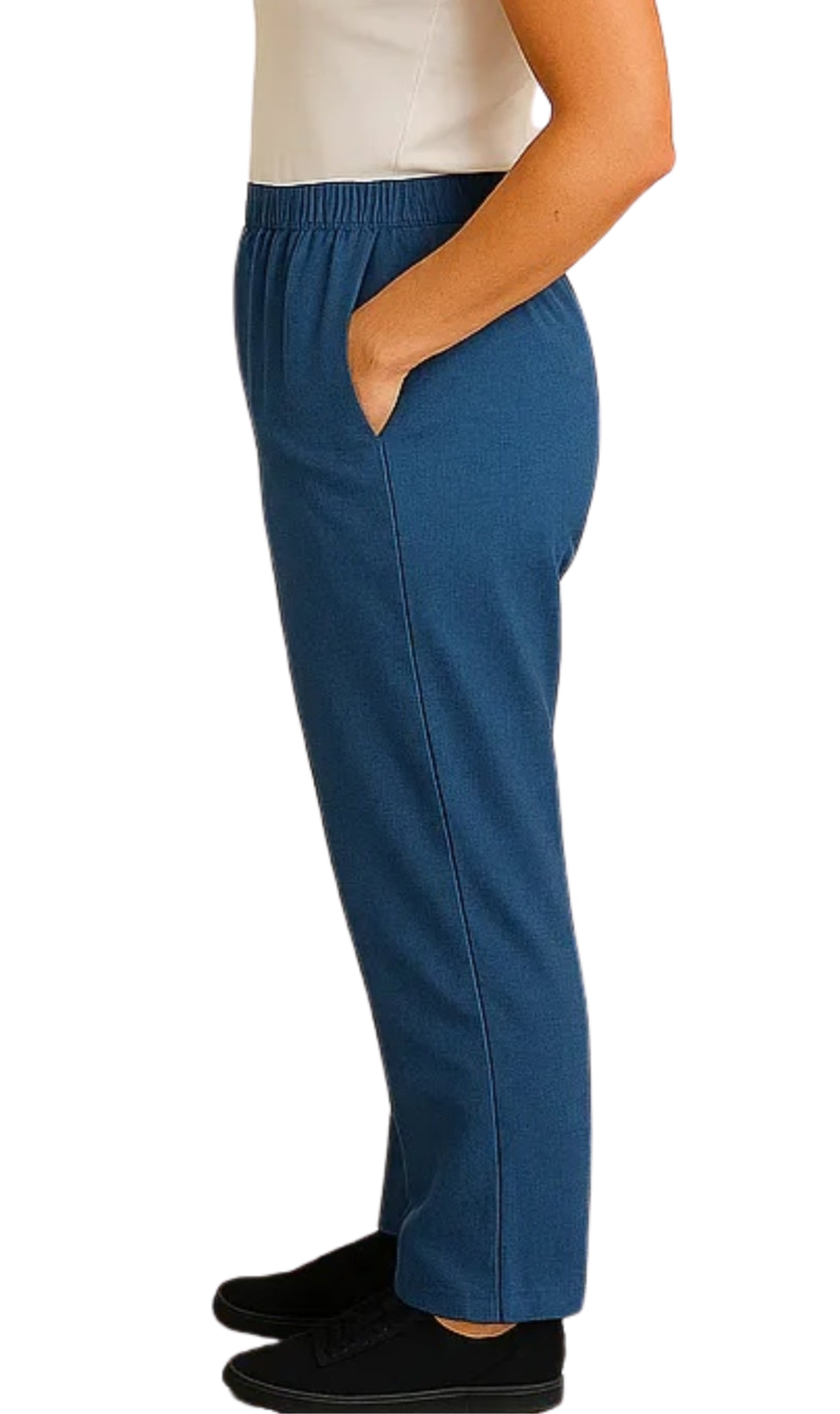 Women's Lightweight Pull-On Denim Jeans with Elastic Waist 29