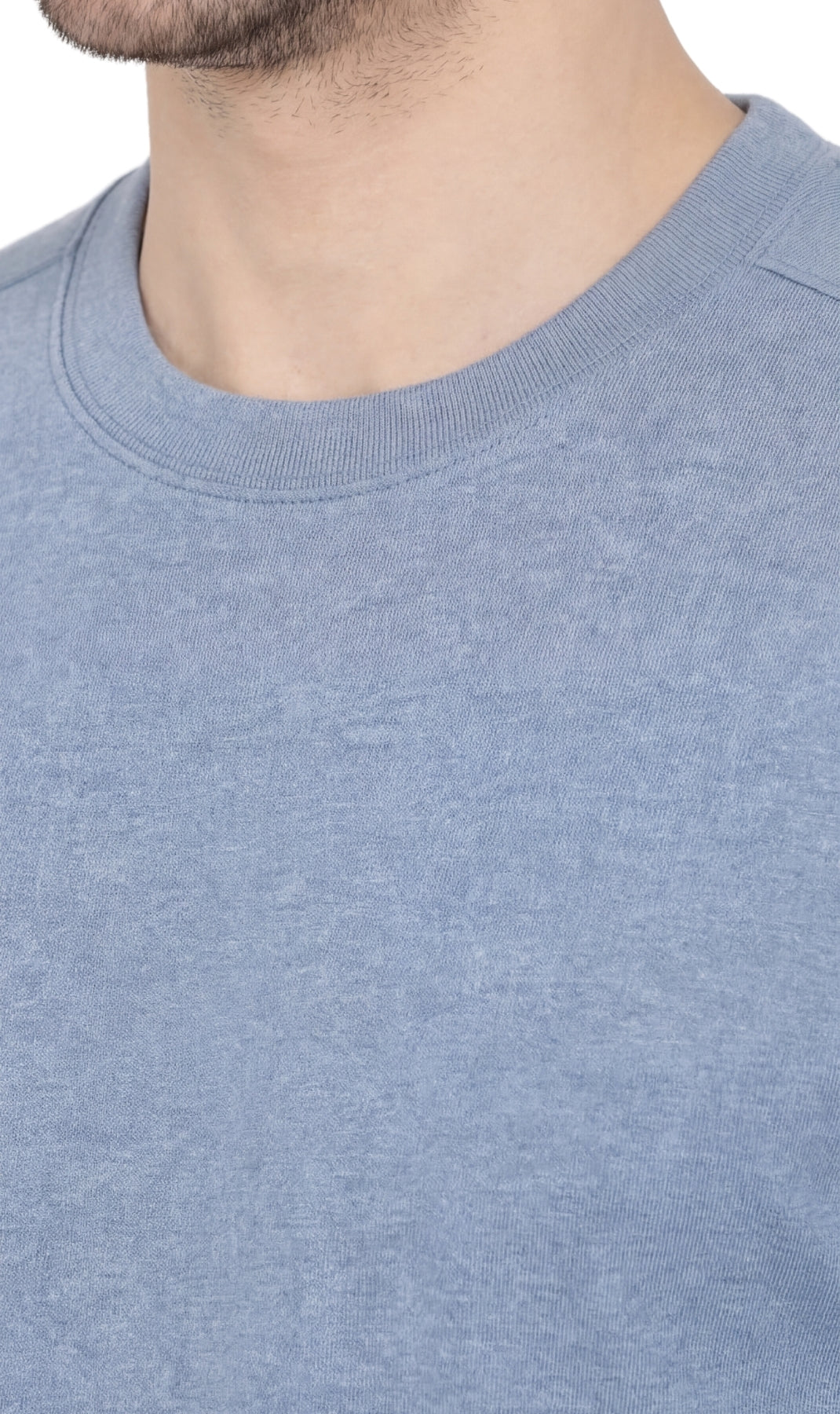 Turtle Bay Apparel Men's Heavyweight Crew Neck T-Shirt – Blue Collar Detail