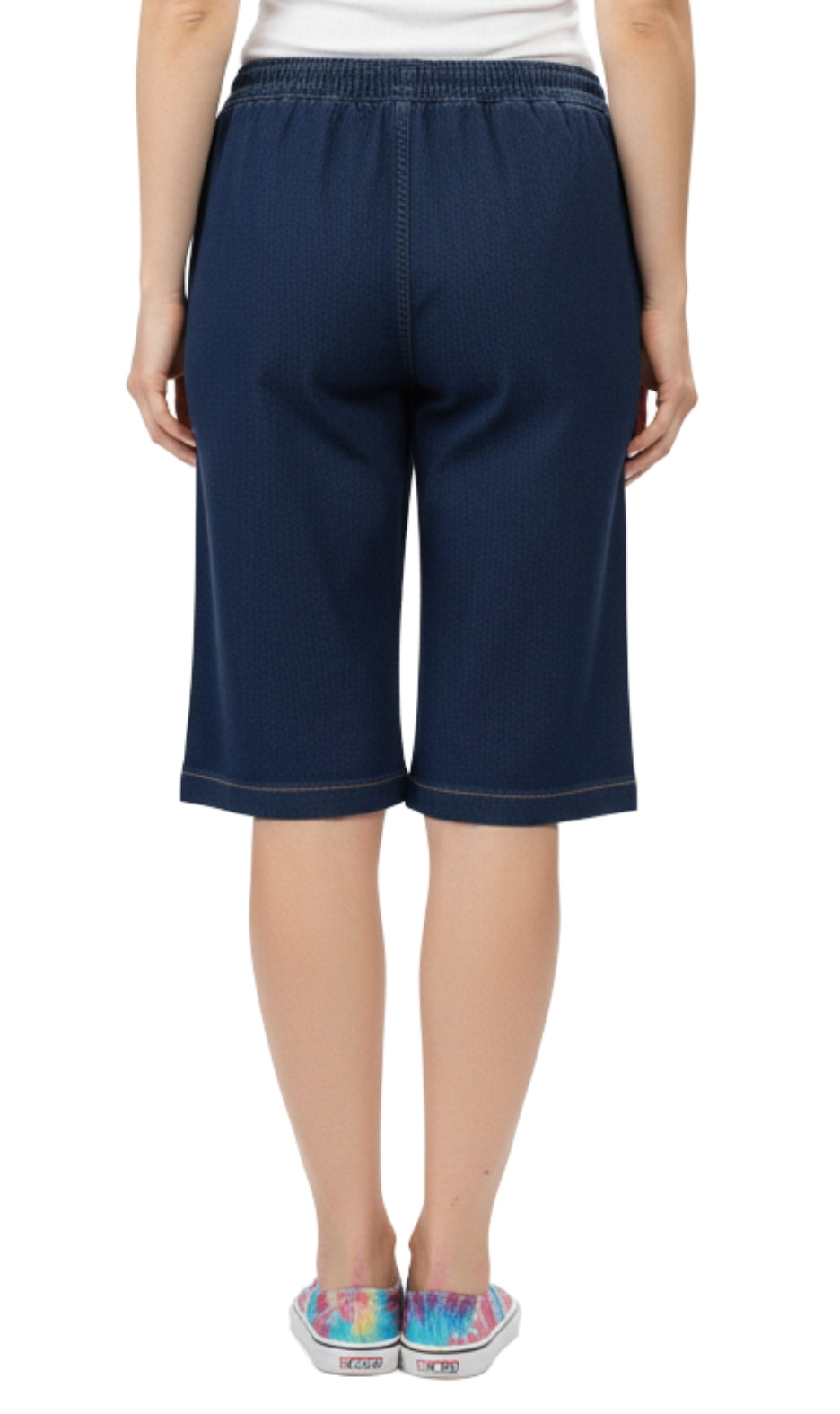 Women's Easy Pull on Bermuda Shorts in Denim and Twill 3