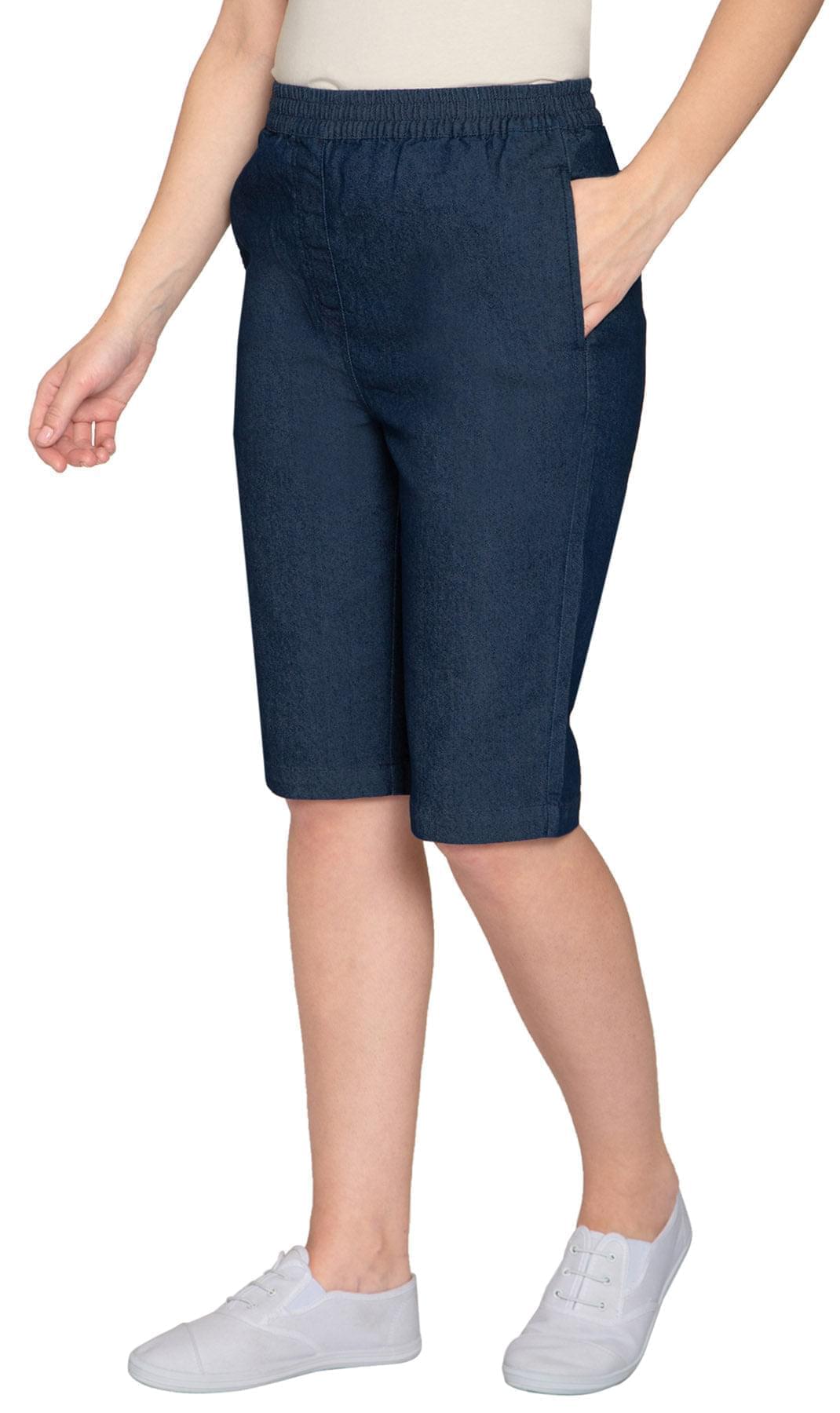 Women's Easy Pull on Bermuda Shorts in Denim and Twill 6