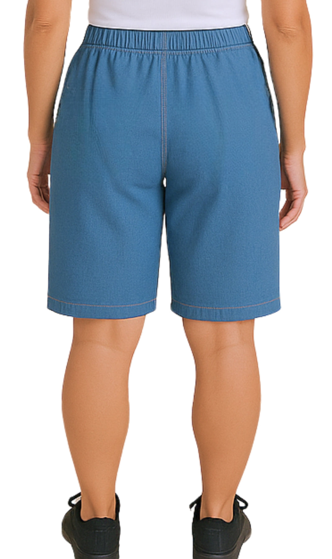 Women's Easy Pull on Bermuda Shorts in Denim and Twill 11