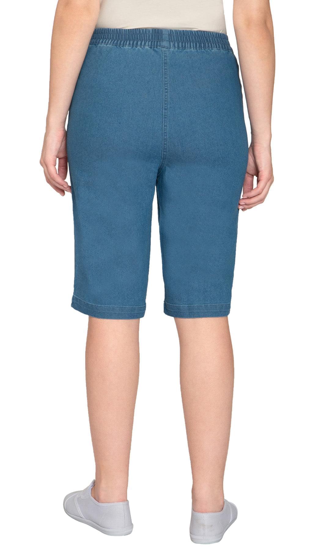 Women's Easy Pull on Bermuda Shorts in Denim and Twill 15