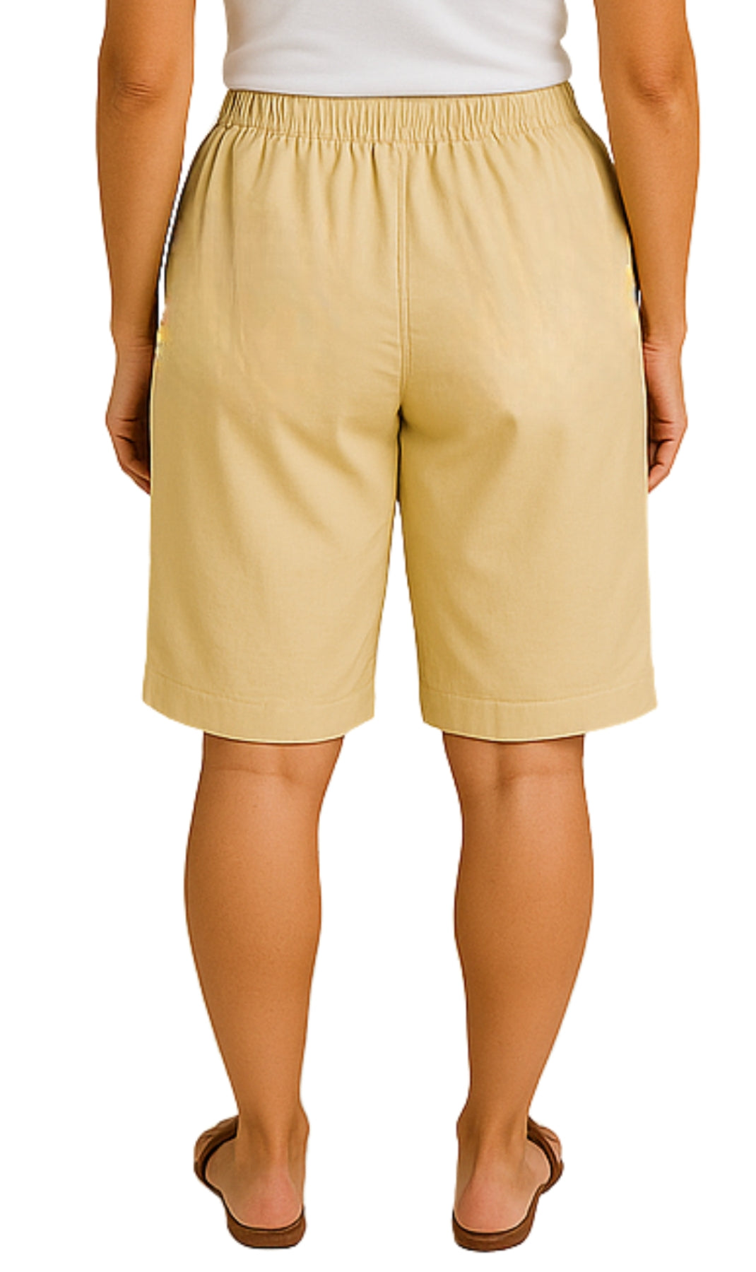 Women's Easy Pull on Bermuda Shorts in Denim and Twill 18