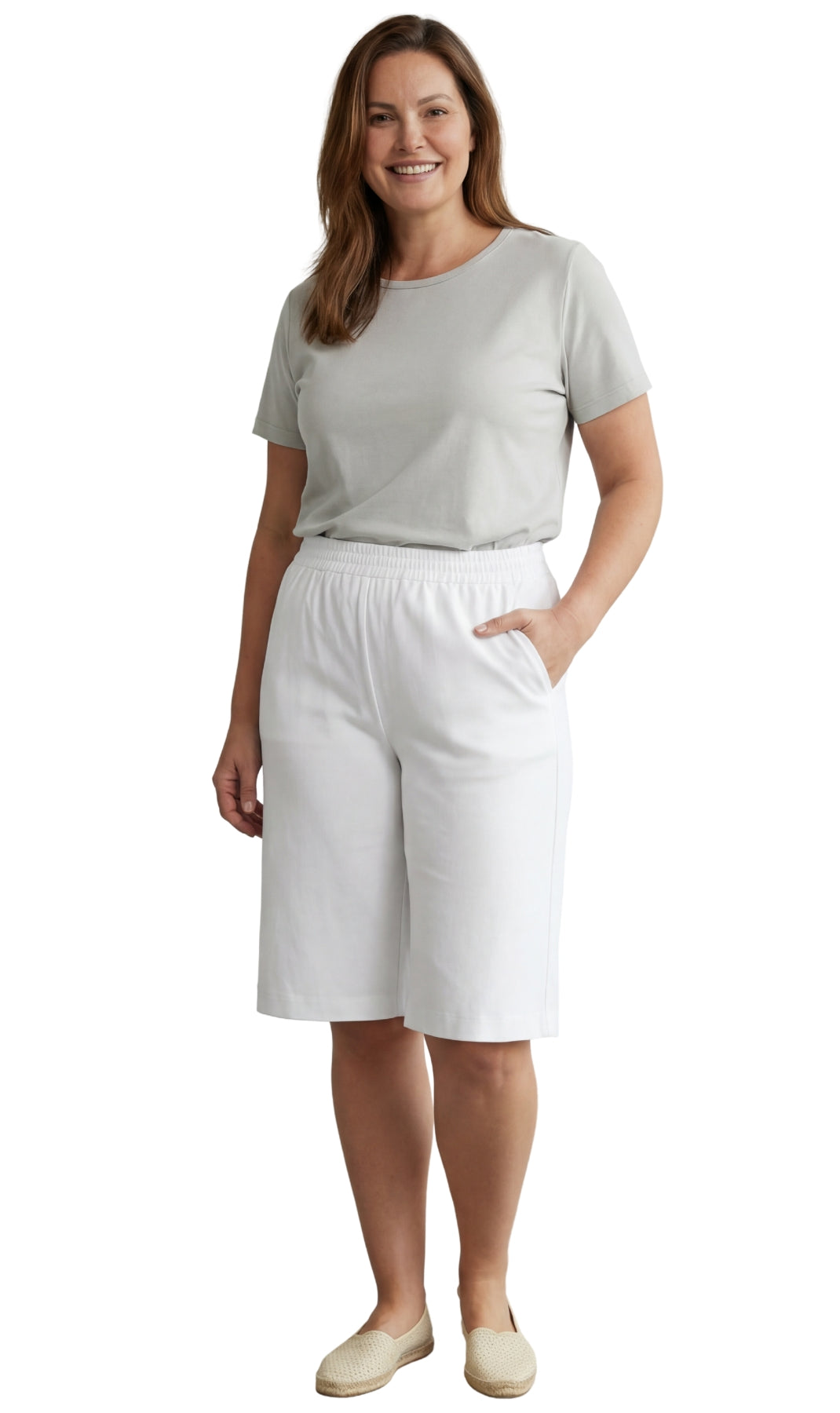 Women's Easy Pull on Bermuda Shorts in Denim and Twill 51
