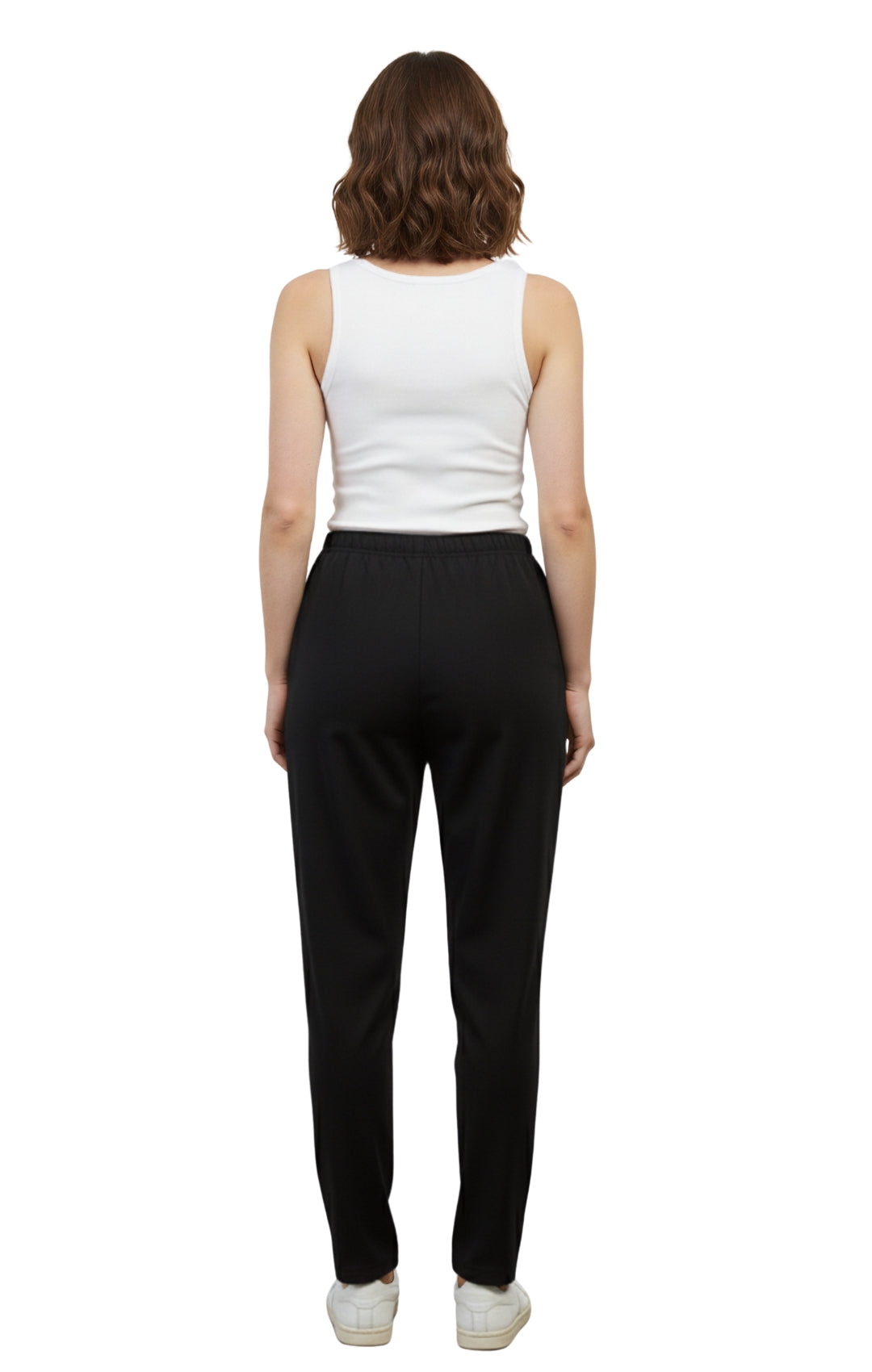 Womens Classic Poly Knit Pants - Pull On Slacks with Elastic Waist 5