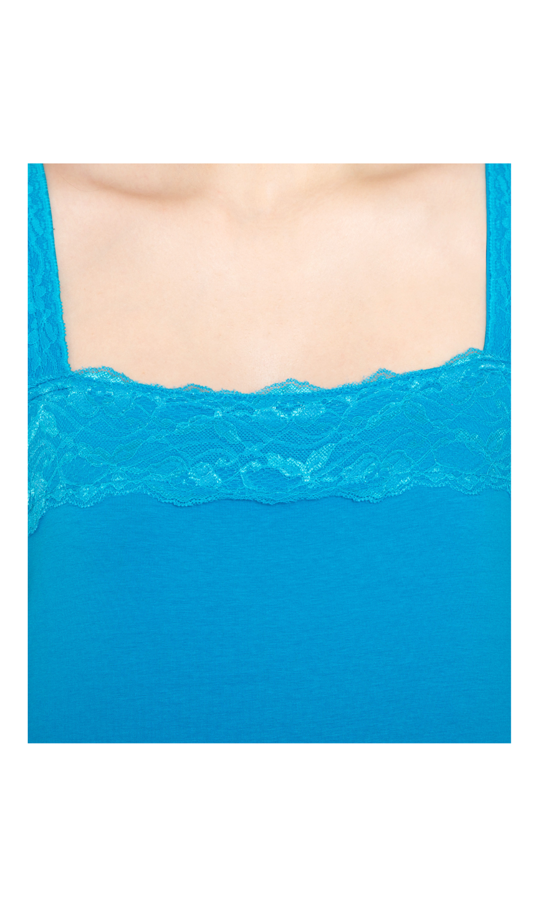 Women's Lacey Trim Cotton Blend Tank Top 31