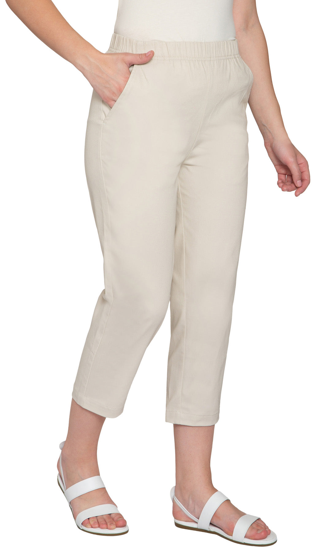 Turtle Bay Apparel Women's Lightweight Stretch Denim Capri Pants