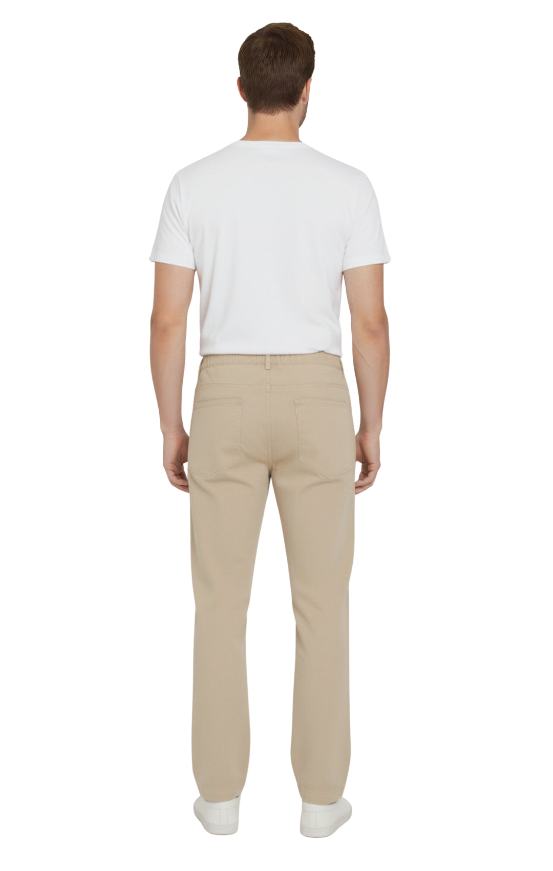 Men's Lightweight Casual Elastic Waist Pull-On Jeans – Denim & Twill Pants with Easy Fit 23
