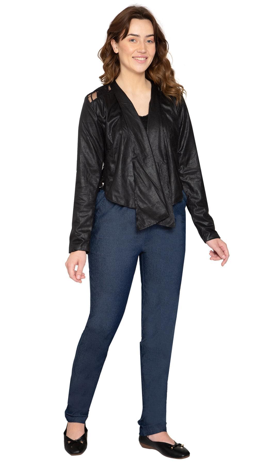 Women's Faux Suede Lace Back Crop Jacket TURTLE BAY APPAREL