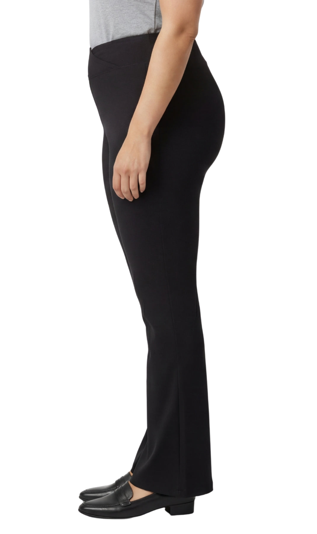 Women's Pull-on Cotton Stretch Bootcut Flare Leggings with a Crossover waistband 10