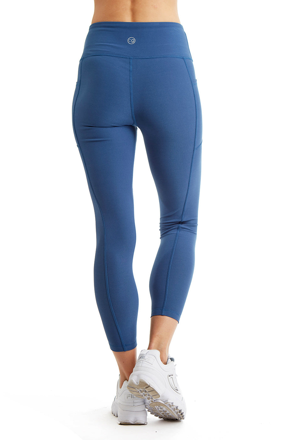 Women's Side Phone Pockets 7/8 Legging - Stellar - Back - TURTLE BAY APPAREL